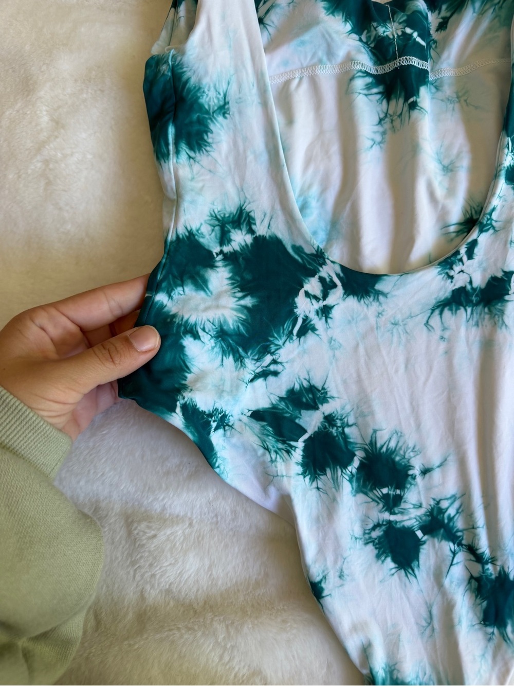 Dippin Daisy’s Swimwear One Piece Teal Tie Dye Size Small - Picture 5 of 9